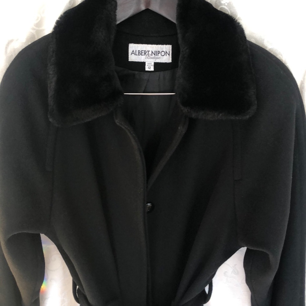 Albert Nipon Fully Length Wool Coat - image 1